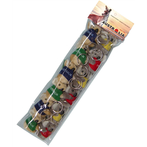 Clip-On Koala With Key Ring & Jacket-12 Pcs