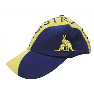 Cotton Cap Australia Navy & Yellow