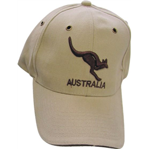 Cotton Cap Brush Kangaroo Jumping Brown