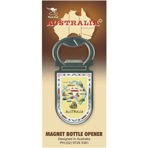 Magnet Bottle Opener Australia Map Yellow