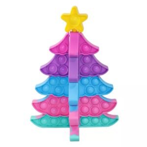 Xmas fidget pop up tree in fluoro colour